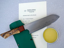 Load image into Gallery viewer, 6 Inch Santoku with hamon (made to order